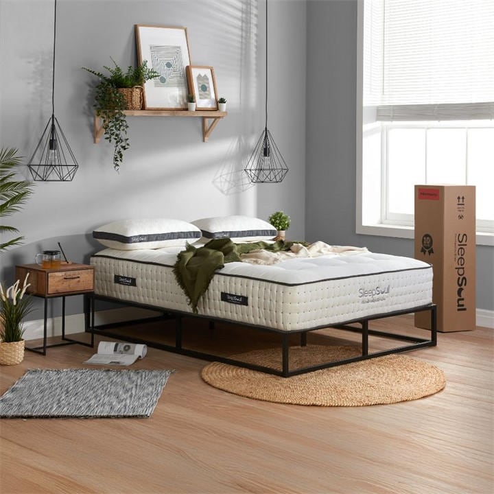 Sleepsoul  White Harmony King Mattress in Size Double, Sports Direct