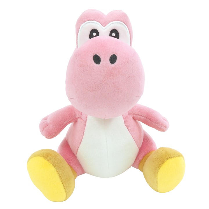 Super Mario Pink San-Ei Official Green Yoshi Plush Small, Sports Direct