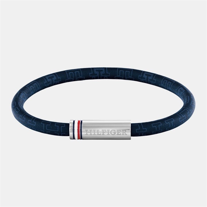 Tommy Hilfiger Men's Blue ’S Cord Leather Bracelet, Sports Direct