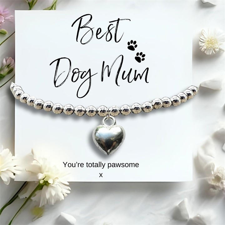 Scotland  Women's  Best Dog Mum Bracelet And Gift Card, Football by Aye Do Gifts, Sports Direct