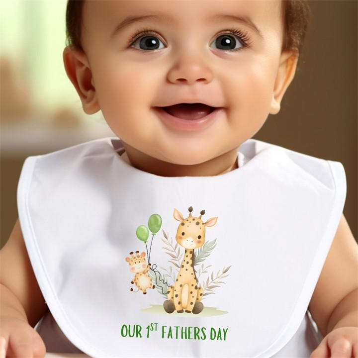 Scotland   Kids  Our 1St Fathers Day Giraffe , Football by Aye Do Gifts in Size Baby Bib, Sports Direct