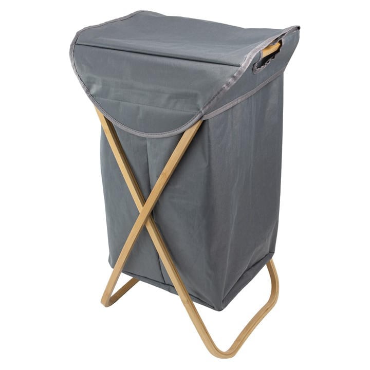 Jvl  Grey Bambanio Foldable Laundry Hamper -  in Size 100L, Sports Direct