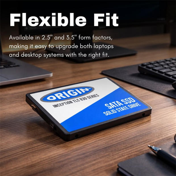 Black - Origin - Origin Inception SSD 512GB 2.5in SATA 3D TLC 512 GB 2.5 550 MB/s 6 Gbit/s