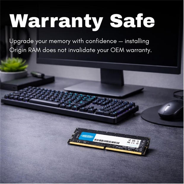 Black - Origin - Origin Storage 8GB DDR5 5600MHz SODIMM 1Rx16 Non-ECC 1.1V