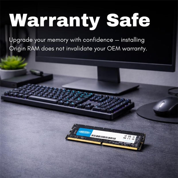 Black - Origin - 16GB DDR4 3200MHz UDIMM 2Rx8 Non-ECC 1.2V