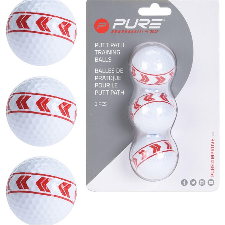 Pure2improve  White Align Golf Ball (Set Of 3), Sports Direct