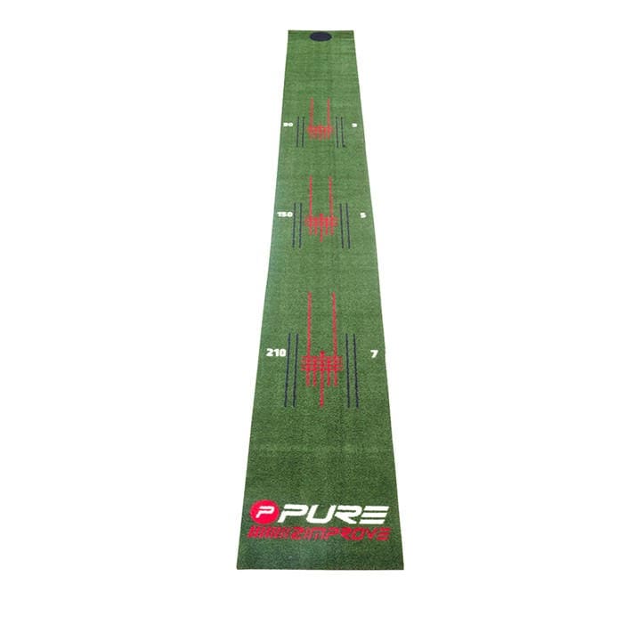 Pure2improve  Green Perfect Stroke Golf Putting Mat in Size 30 x 275cm, Sports Direct