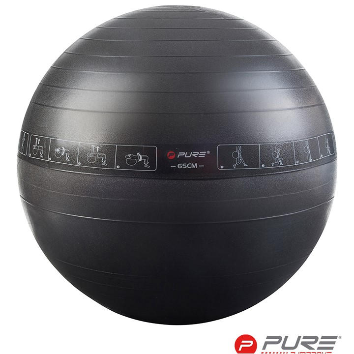 Pure2improve  Black Gym Ball, Sports Direct
