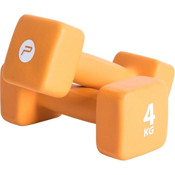 Pure2improve  Orange Neoprene Coated Dumbbells in Size 2 x 4kg, Sports Direct