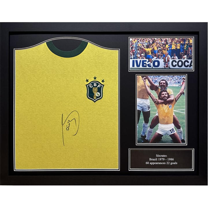 Brazil    Socrates Signed  Shirt, Football by AllStarSignings Ltd, Sports Direct