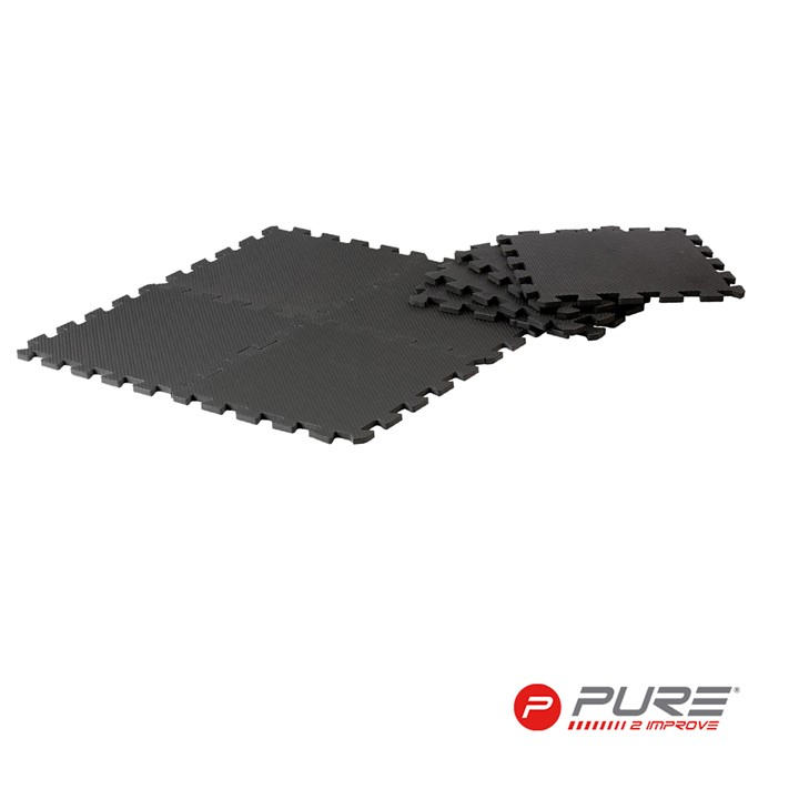 Pure2improve  Black Pe Puzzle Mat, Sports Direct