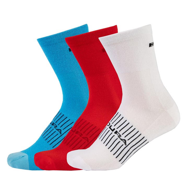 Endura  White Coolmax 3Pack Sock in Size 7 - 11, Sports Direct