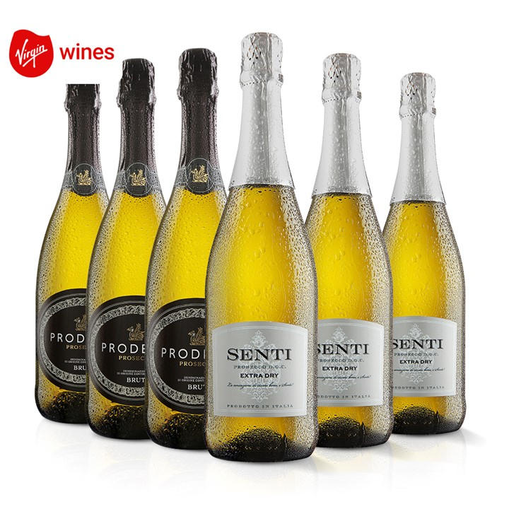 Virgin Wines  White Prosecco  Bottle Case in Size 6, Sports Direct