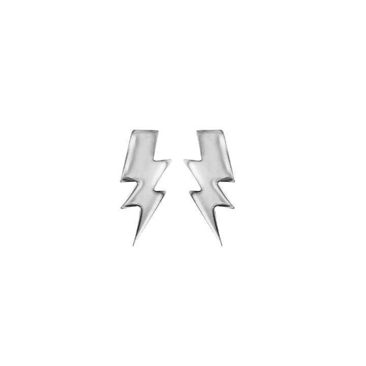 Be You Women's Silver Sterling Lightning Bolt Stud Earrings, Sports Direct