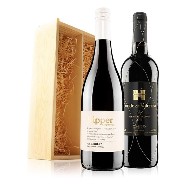 Spain    Premium Duo In Wooden Box, Football by Virgin Wines in Size 2, Sports Direct