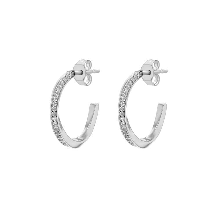 Hoops  Women's  Sterling Cz Twist Tube , Football by Be You, Sports Direct