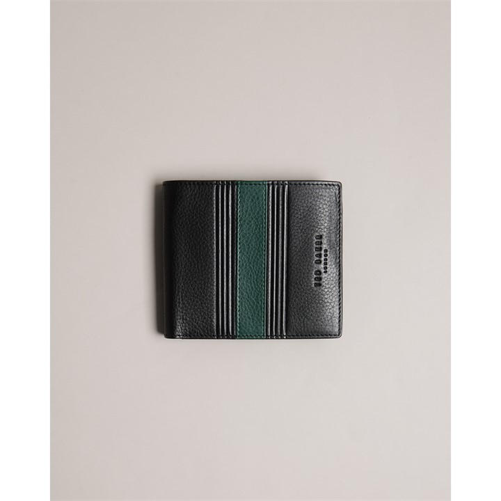 Ted Baker Men's Stripe Leather Billfold Wallet - Black - Image 3