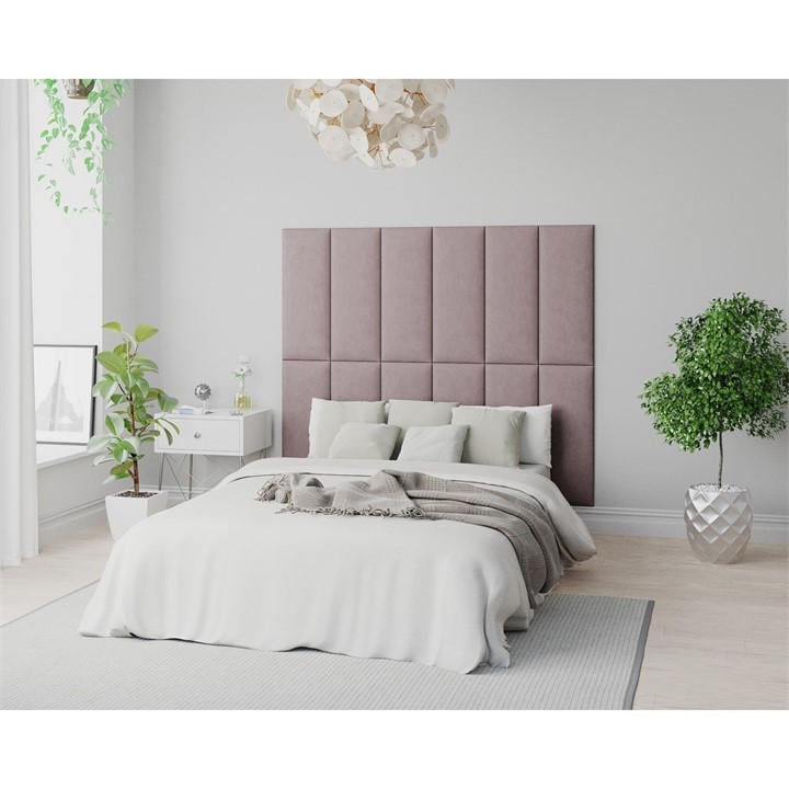 Aspire  Pink Easymount Wall Mounted Upholstered Panels, in Size Pack of 8, Sports Direct
