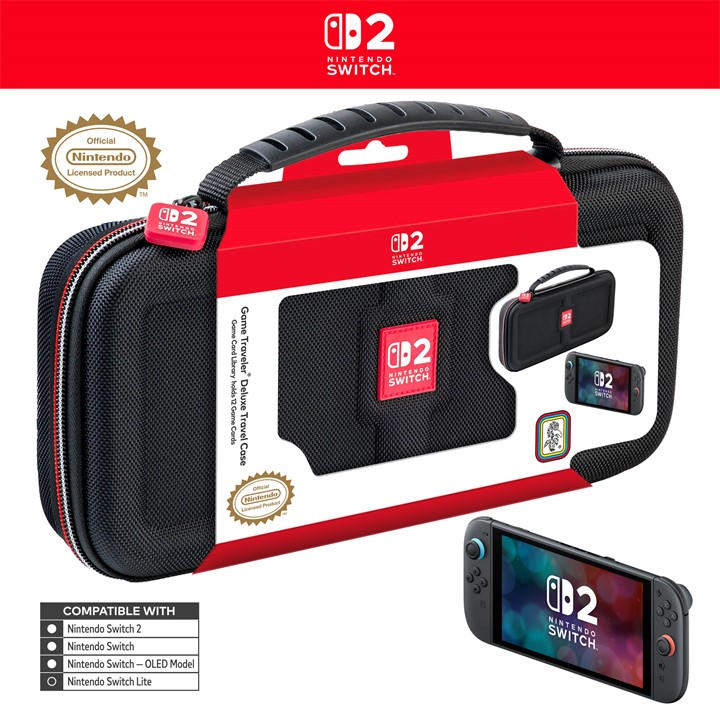 Nacon  Black Deluxe Travel Carrying Case For Nintendo Switch 2, Sports Direct