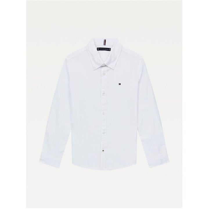 Tommy Hilfiger Boys White 'S Oxford Long Sleeve Shirt in Size 11 - 12 Years, Sports Direct