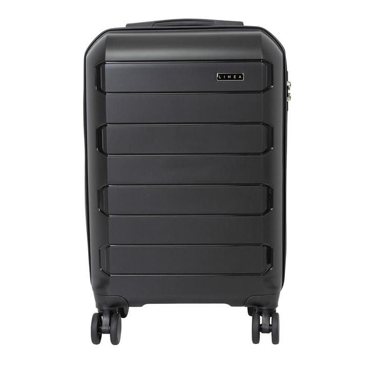 Linea  Black Turin Hard Suitcase in Size 22in/56cm, Sports Direct