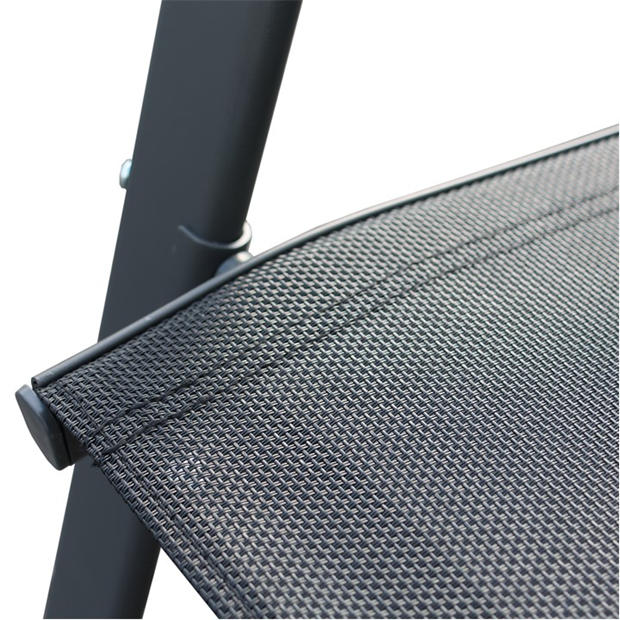 Grey/Black - Linea - Metal Garden Dining Set