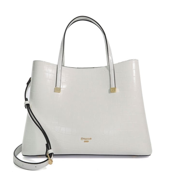 Dune London Women's White Dominant Satchel Bag, Sports Direct