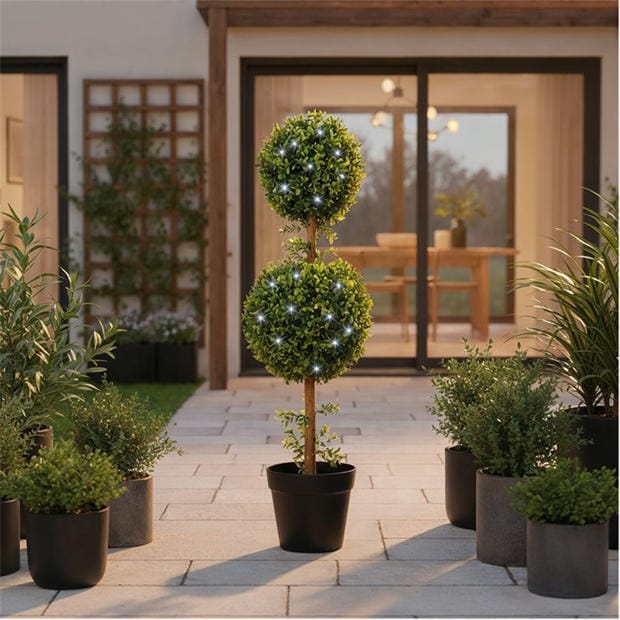 Green - Streetwize - Solar Double Bay Ball in Pot