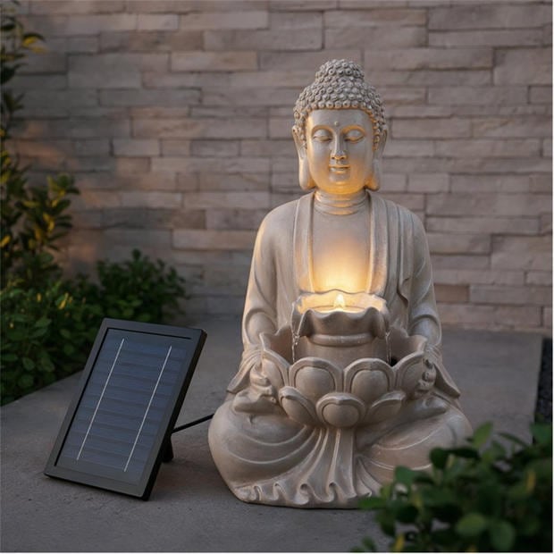 Natural - Streetwize - Solar Water with Battery Backup - Buddha Fountain