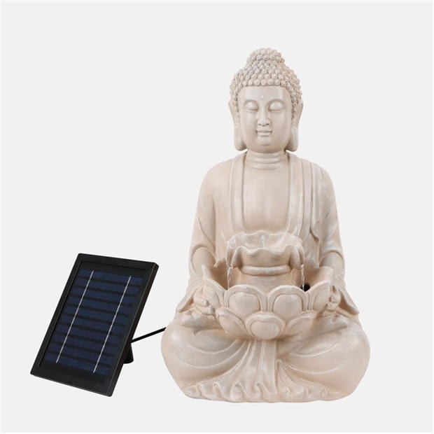 Natural - Streetwize - Solar Water with Battery Backup - Buddha Fountain
