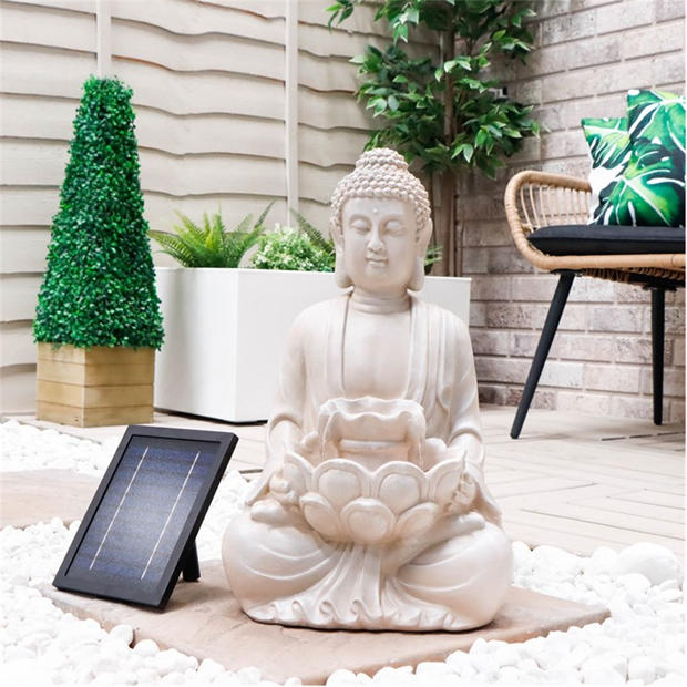 Natural - Streetwize - Solar Water with Battery Backup - Buddha Fountain