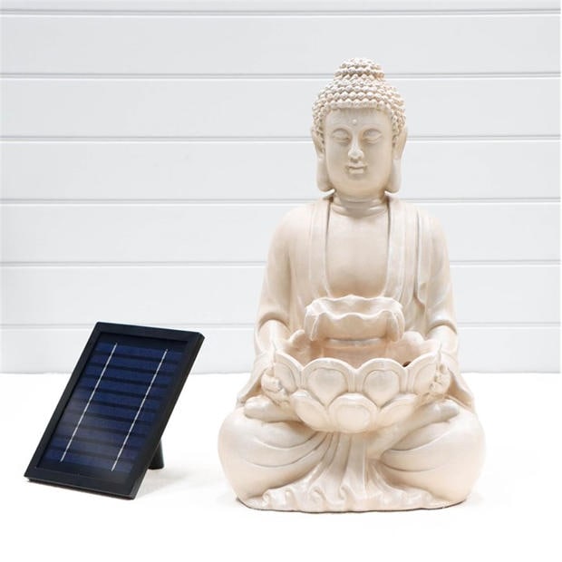 Natural - Streetwize - Solar Water with Battery Backup - Buddha Fountain