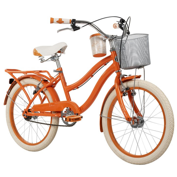 Huffy  Kids Orange Deluxe -Inch Kid's Cruiser Bike, Aged 6-9 in Size 20, Sports Direct