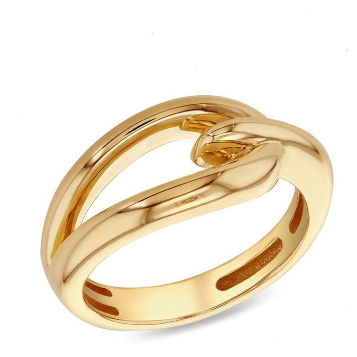 Be You Women's Gold 9Ct Hook Knot Ring