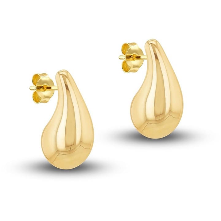 Be You Women's Gold 9Ct Small Teardrop Stud Earring, Sports Direct