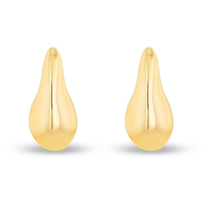 Be You Women's Gold 9Ct Rounded Teardrop Stud Earring, Sports Direct