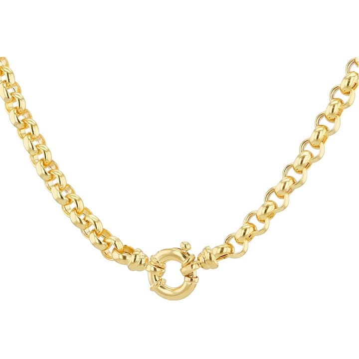 Be You  Gold 9Ct Large Spring Ring Belcher Chain, Sports Direct