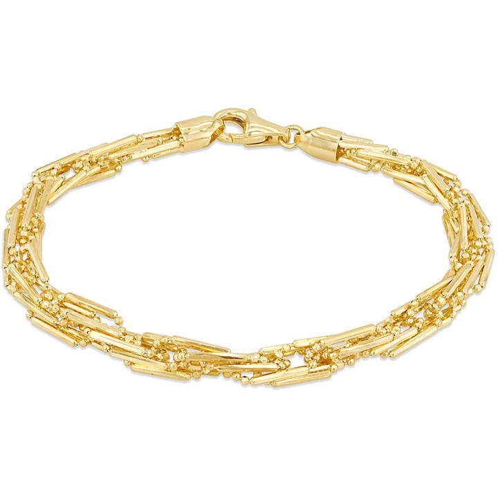 Wales  Women's  9Ct Diamond Cut Prince Of  Ball Bracelet, Football by Be You in Size 7.5in, Sports Direct