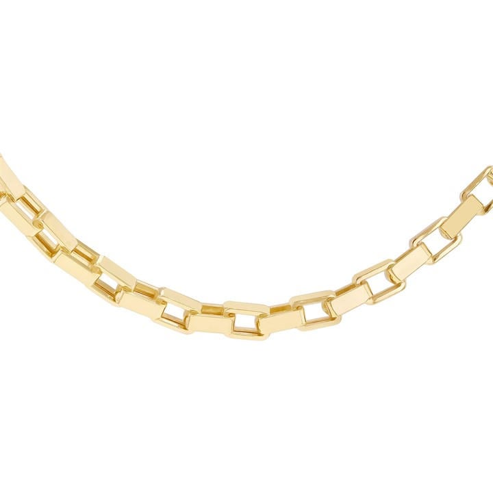 Be You Women's Gold 9Ct Square Paper Chain, Sports Direct