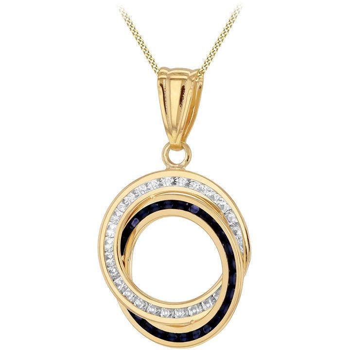 Be You Women's Gold 9Ct Circle With Cz Necklace, Sports Direct