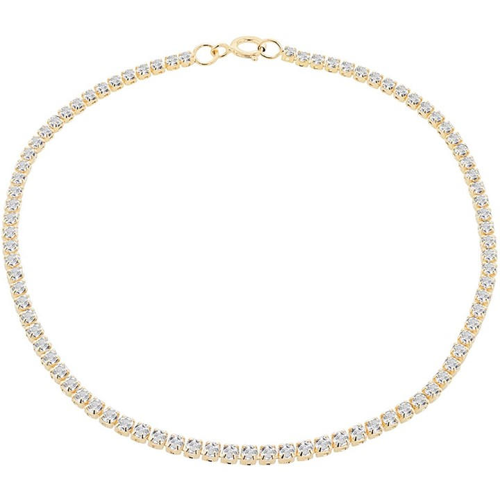 Be You Women's Gold 9Ct With Cz Tennis Bracelet in Size 7.5in, Sports Direct