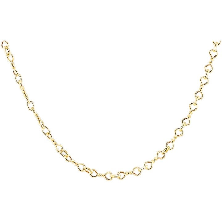 Be You Women's Gold 9Ct Double Twist Fancy Chain in Size 20in, Sports Direct