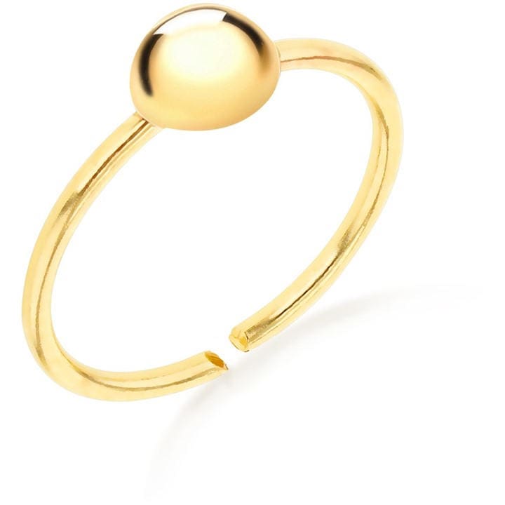 Be You Women's Gold 9Ct Round Ball Labret Stud Earring, Sports Direct