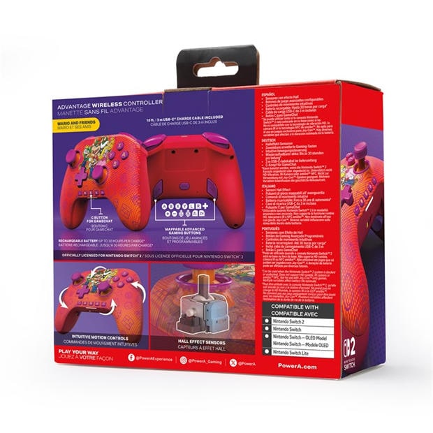 Mushroom - PowerA - Advantage Wireless Controller for Nintendo Switch 2 - Mario and Friends
