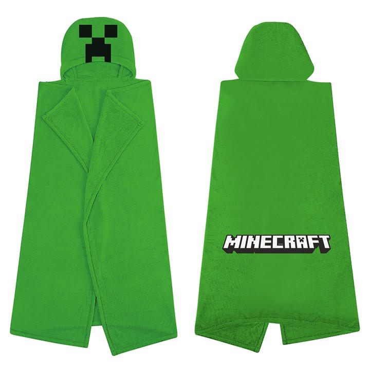 Minecraft  Kids  Hooded Fleece Blanket in Size 100x120cm, Sports Direct