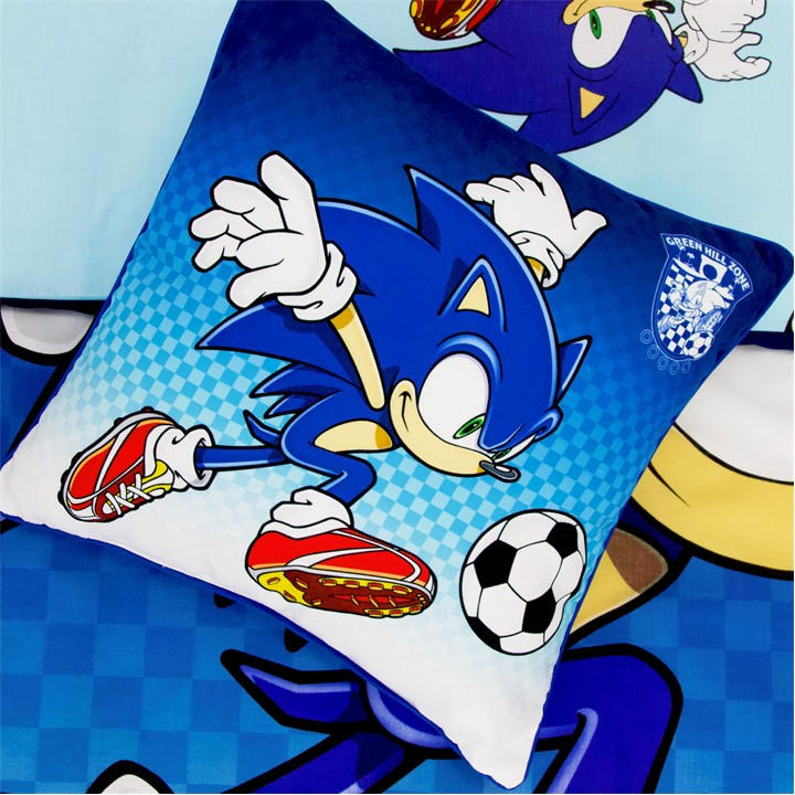 Sonic  Kids  Sport Square Cushion, Sports Direct