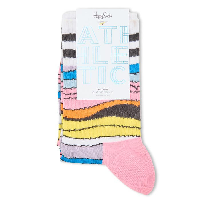 Happy Socks  White Athletic High Pop in Size 7 - 11, Sports Direct