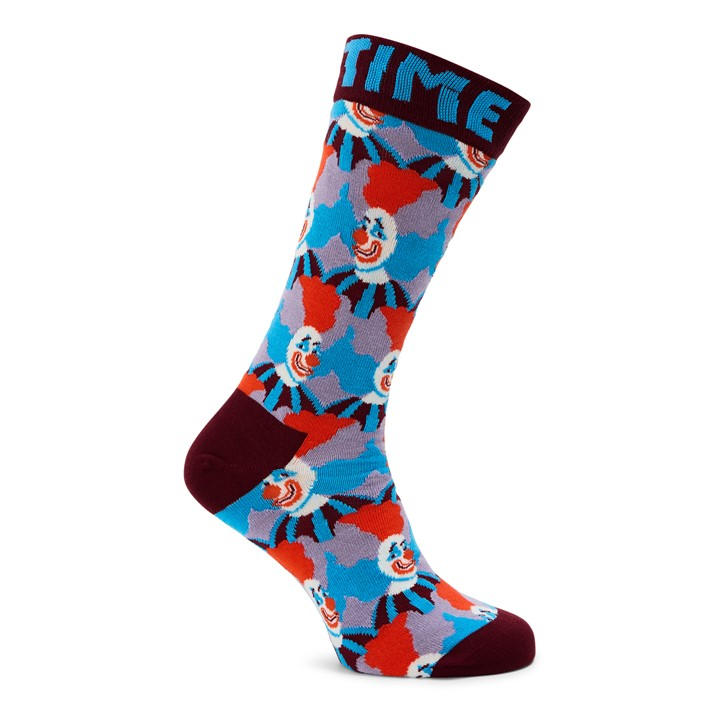 Happy Socks  Blue Clown Pop in Size 7 - 11, Sports Direct
