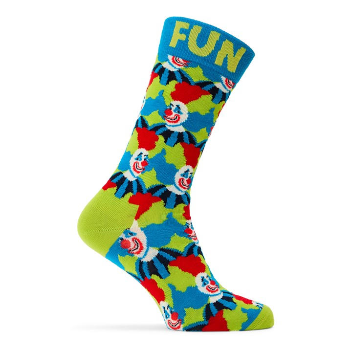 Happy Socks  Blue Clown Pop in Size 4 -8, Sports Direct