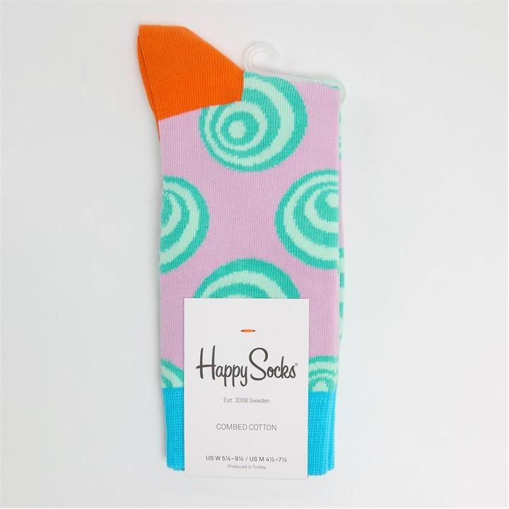 Happy Socks  Purple Crazy Dot Pop in Size 7 - 11, Sports Direct